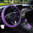 thumbnail image 4 of Ice Silk Breathable Microfiber Steering Wheel Cover for Various Vehicles Anti- and Anti-scratch Comfortable Grip Easy to Install, 4 of 5