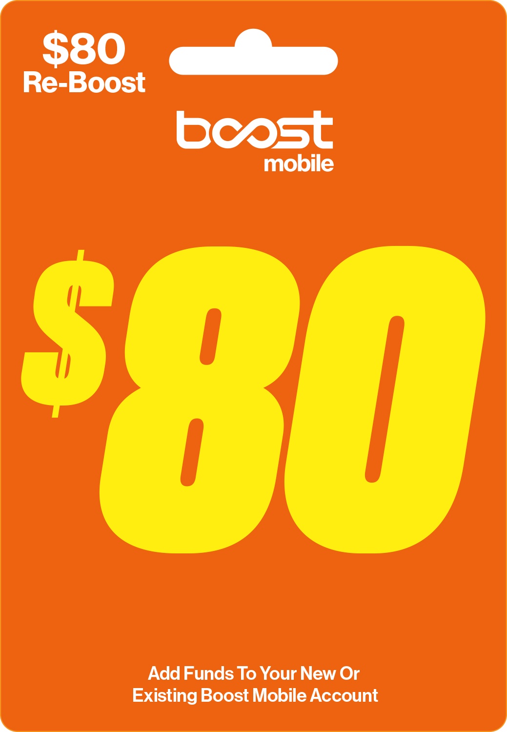 Boost Mobile $80 Direct Top Up