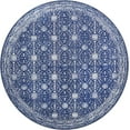 thumbnail image 4 of Unique Loom Timeless Collection Area Rug - Florence (3' 6" Round Navy Blue/Ivory), 4 of 6