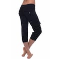 thumbnail image 1 of Innerwin Capris Pant Drawstring Ladies Bottoms Yoga Low Waist Lounge Capri Pants Black L, 1 of 2