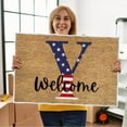 thumbnail image 1 of Patriotic Door Mat 60 x 40 cm, Crystal Velvet Welcome Outdoor/Indoor Entryway Rug, Non-Slip PVC Backing, Washable, Leak-Proof, 1 of 2