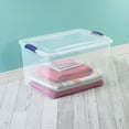 thumbnail image 6 of Sterilite 66 Quart Latch Box, Clear Plastic Storage Bin with Clear Lid, Blue Latch, 6 Pack, 6 of 10