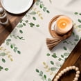 thumbnail image 4 of Table Runner - 70 Inch Long, Sage Green Eucalyptus Kitchen Dining Table Runner Dresser Scarves, Farmhouse Weeping Leaves Linen Farmhouse Decor for Coffee Tables Wedding Party Banquet, 4 of 8