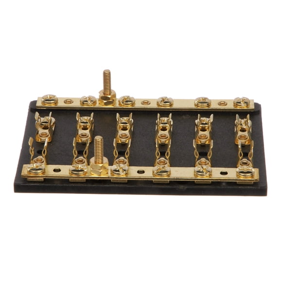 Bloque de terminales SEACHOICE, clips de latón de 6 elementos, 11 x 8 x 2 cm
