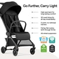 thumbnail image 2 of Mompush Nexis Carbon Ultra-Light Travel Stroller, Compact, Full Recline, from Birth to 50 lbs, Black, 13.9LB, Unisex, 2 of 9