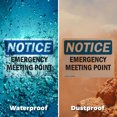 thumbnail image 5 of (2 Pack) Emergency Meeting Point OSHA Notice Sign 14 Inch X 10 Inch Vinyl Label Decal Sticker Weather Resistant, UV Protected for Workplace, Business, and Construction Site, Made in the, 5 of 7