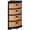 Black, variant on eHemco Hampton Meadows 4 Tier X-Side Corner Storage Cabinet with 4 Wicker Baskets, White