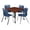Cherry / Navy Blue / Black, variant on Romig Trek 30 in. Square Mobile Adjustable Classroom Table- Maple & 4 Andy 18 in. Stack Chairs- Blue & Grey Base