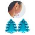 thumbnail image 7 of ZPAQI Christmas Pine Tree Eardrops Ear Stud Dangles Casting Mold UV Resin Epoxy Mold, 7 of 7
