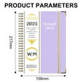 thumbnail image 4 of 2025 Planner - Weekly & Monthly Planner 2025 from Jan. 2025 - Dec. 2025 with To-Do List, 6.3'' × 8.4'', Strong Twin-Wire Binding, Inner Pocket, Elastic Closure, 4 of 5