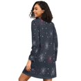 thumbnail image 2 of FORMRS Womens Long Sleeve Nightgowns Crew Neck Sleep Shirt Soft Pajamas Sizes S-3XL, Starry Night Pattern, 2 of 8