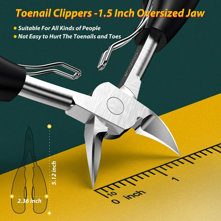 Wanmat Toe Nail Clipper for Thick Toenails,Upgraded Toenails Trimmer and  Professional Podiatrist Toenail Nipper for Seniors with Surgical Stainless  Steel Sharp Blades Soft Grip Handle(4PCS) NEW-4PCS