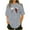 Gray-Plus Size Tops, variant on FNFYFH Plus Size Graphic Tees for Women Short Sleeve Crewneck T-Shirt 90s Rock Vintage Skeleton Tshirt