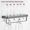 thumbnail image 4 of Hanging Spice Rack, Multi?Purpose Heavy-Duty Wear Resistance 40cm Wall Mounted Spice Shelf, with Hooks Rust?Proof for(Single Layer with Rod with 5 Hooks), 4 of 7