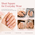 thumbnail image 4 of Morovan French Tip Press On Nails: 160 Pcs Pink Short Almond Fake Nails, Soft Gel False Nail Tips, DIY Nail Art Kit for Women, 16 Sizes, 4 of 9