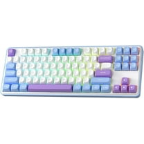 Redragon K707 PRO 80% Wireless Gasket RGB Gaming Keyboard, 3-Modes 87 Keys TKL Mechanical Keyboard w/Hot-Swap Socket, PBT Round Keycaps & 5-Layer Noise Dampening, Custom Linear Switch