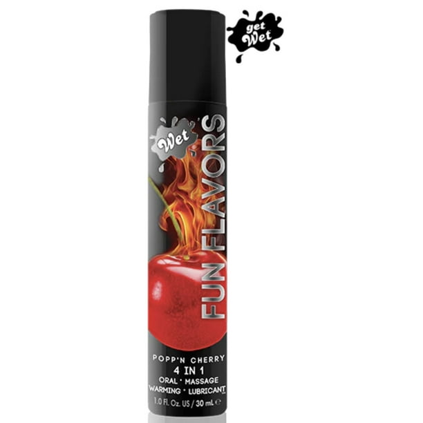 Wet Fun Flavors Warming Lube Popp'n Cherry 1 Fl. Oz. Edible