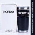 thumbnail image 3 of Vasos de Acero Inoxidable NORDAY Termo Tumbler Vaso Térmico 20oz 600ml Tapa Antiderrame Negro, 3 of 6