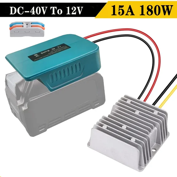 Converter DIY Step Down DC Voltage For Makita DC 40V To 12V Battery Adapter Dock