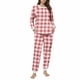 thumbnail image 2 of Conjunto de top y pantalones de poliéster con bolsillos largos y estampado de cuello redondo informal para mujer, 2 of 6