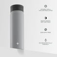 thumbnail image 6 of JoyJolt Triple Insulated Water Bottle with Flip Lid & Sport Straw Lid - 22 oz - Grey, 6 of 7