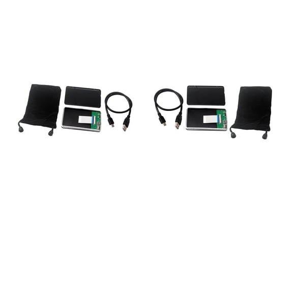 Caja de disco duro externa shamjiam Mini Caja De 2 Piezas USB 2.0 A 1,8 Pulgadas Aluminio Soporta Unidades De Hasta 100 GB