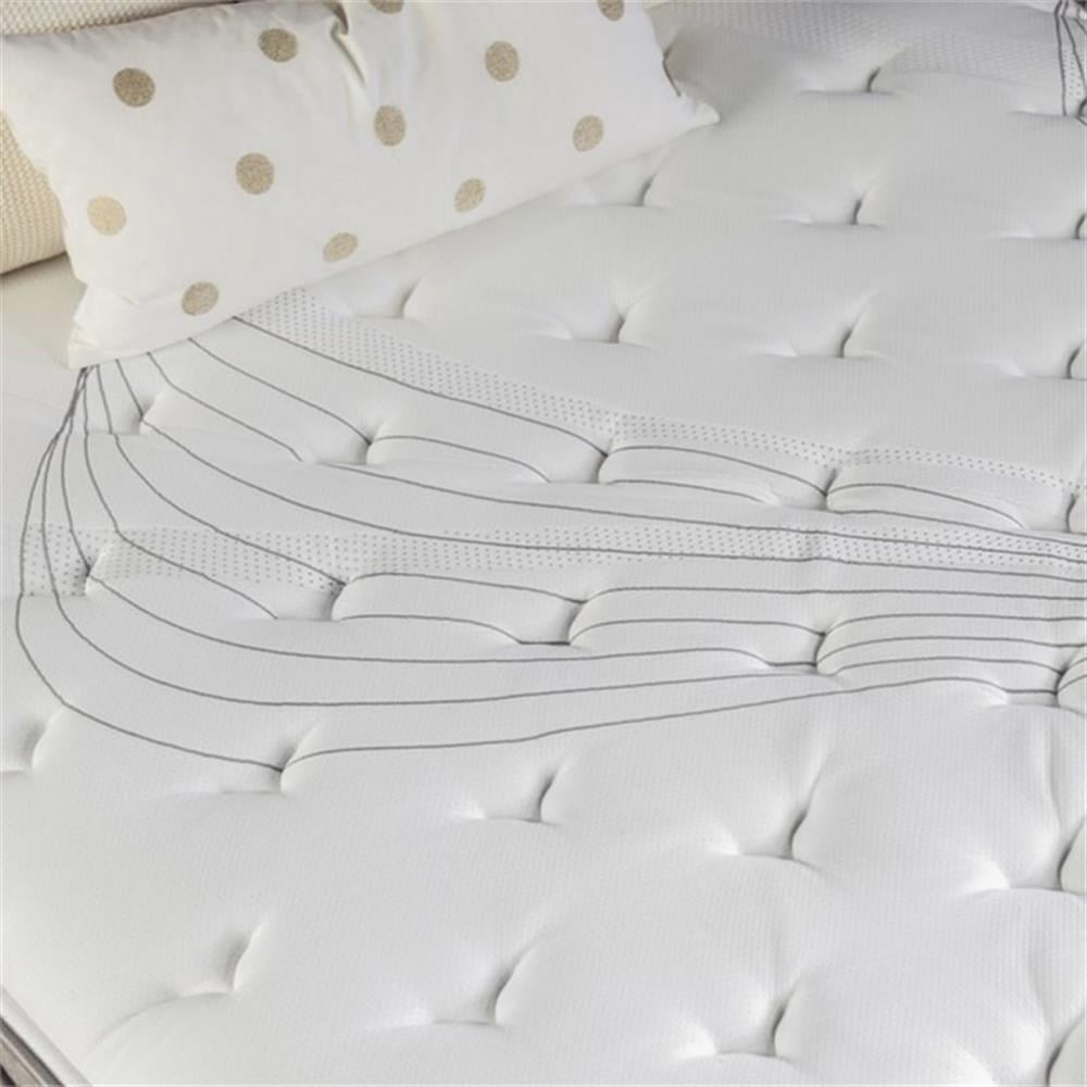 Bowery Hill Contemporary Fabric Edge Cal King Pocket Coil Mattress in White