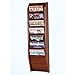 thumbnail image 3 of Wooden Mallet 7 Pocket Magazine wall Rack in Mahogany, 3 of 3