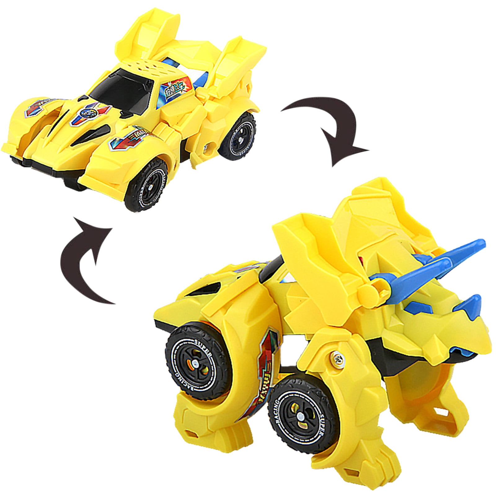 Details about   Toy Dinosaur Car Automatic Transformer Dino Cars Music LED Light Kids Toys Gift 