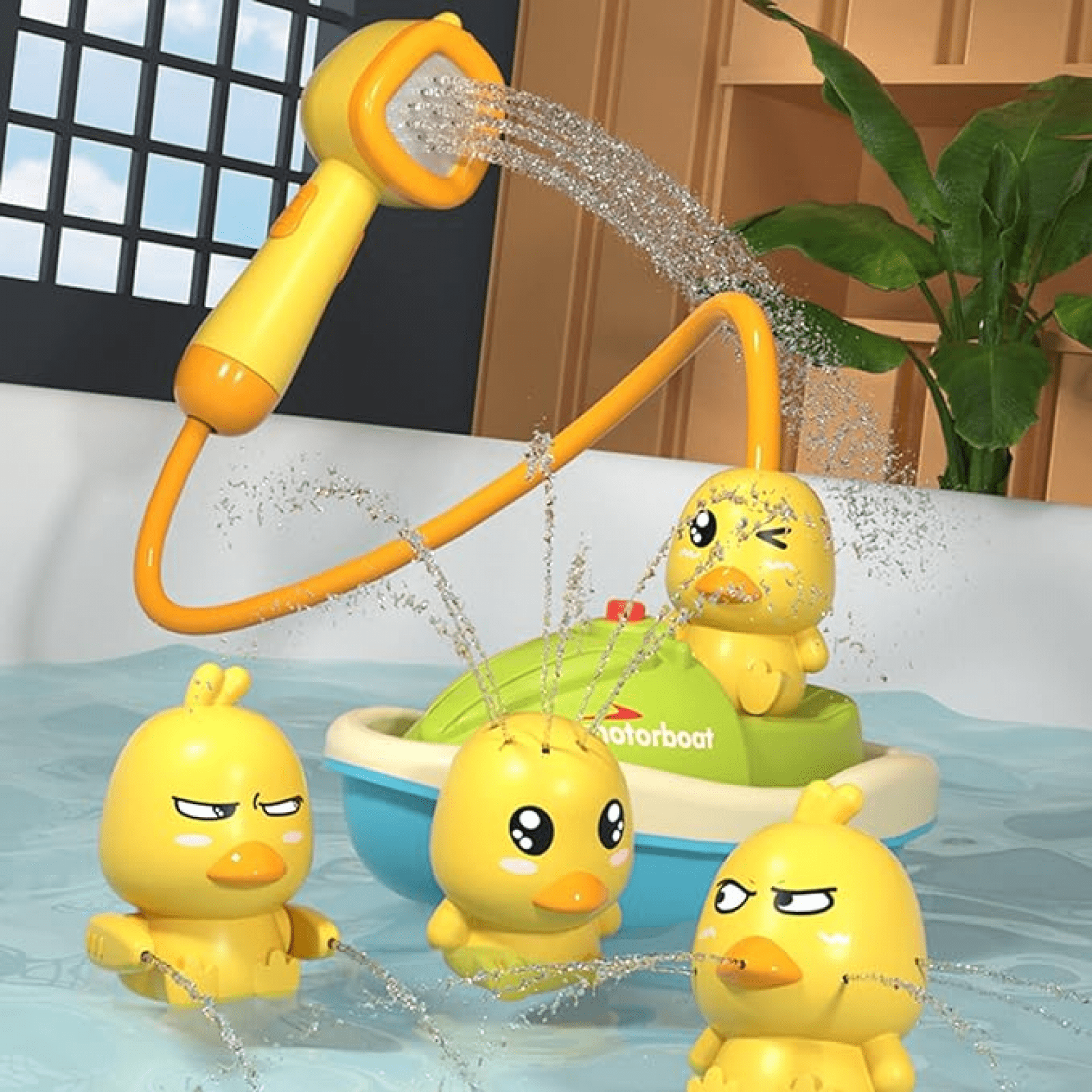 Baignoire Pour Douche Bebe Jouets De Bain Pour Bébé Bateau Canard  Électrique Jouets De Bain Pour B B Bateau Canard Lectrique Amusant Et S R  Avec Quatre Modes Pulv Risation Tout Petits, image size:1600x1600