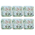 thumbnail image 2 of Balery 6 Pcs Chinoiserie Floral Palm Treeleather Coasters Set, Drink Table Cup Coasters For Living Room Kitchen Coffee Decor, 2 of 9