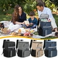 thumbnail image 1 of Clearance Sale! Gspmoly Picnic Bag Double Shoulder Ice Pack Outdoor Impermeable Lunch Bag Thickened Aluminum Film Insulation Bag Insulated Large Capacity Picnic Bag Clearance Sale, 1 of 2