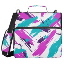 FORMRS Zipper Binder with Shoulder Strap 1.5-inch Ring 500 Sheet Capacity File Bag, Abstract Drawing