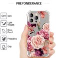 thumbnail image 4 of CoverON Phone Design For Apple iPhone 15 Pro Case, Clear Flexible Soft Rubber Slim TPU Cover, Peony Flower, 4 of 7