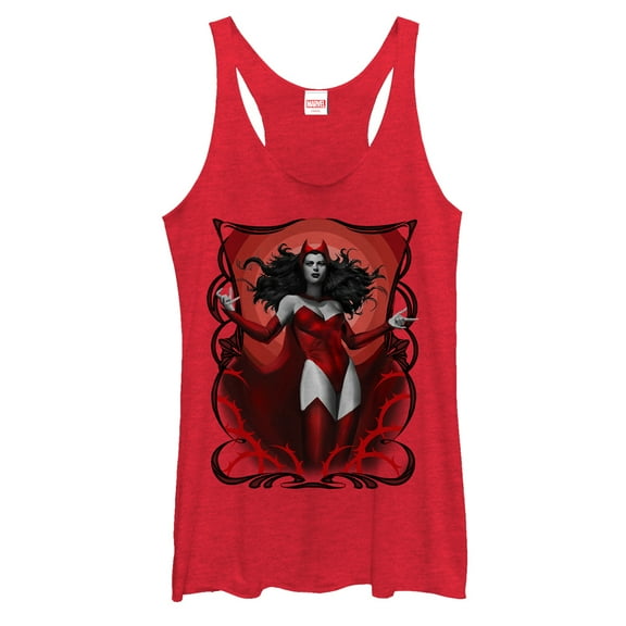 Women's Marvel Witch Thorns  Racerback Tank Top Red Heather Small