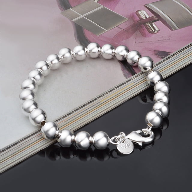 Fiudx Pulsera de Cuentas, Elegante Accesorio de Cadena de Cobre, Elegante Joya para Dama, Ideal para Ocasiones Especiales, Ideal para El Día a Día, Ideal para Coleccionistas, 21 Cm de Largo.