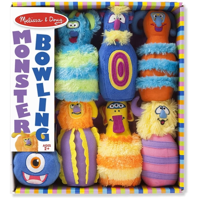 Juego de Bolos Melissa & Doug Monster Plush con Bolsa de Almacenamiento