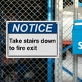 thumbnail image 6 of Take Stairs to Fire Exit Sign, Industrial Fire Exit Sign 8"x12" UV Resistant for Indoor Outdoor Workplace, 6 of 7