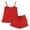 shorts set 43#Red, variant on WAYUTE Shorts Sets for Women Elegant Spaghetti Straps Camisole Top and Drawstring Shorts Classic Solid Color Summer Coordinated Outfit Outfit Sets