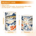 thumbnail image 6 of Yayeee Flameless Candles with Remote Flickering Battery Operated Multi Color Changing, Blue Sardines Pattern, 6 of 7