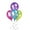 Pink / Purple / Lime / Lt. Blue, variant on Table Top 4 Balloon Bouquet - Reusable and Helium Free
