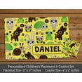 thumbnail image 3 of Printtoo Personalized Placemat & Coaster Set For Kids Toddlers,Birthday Gift For Boys,Gift For Girls,Animals-11x17 Inch, 3 of 6