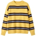 thumbnail image 5 of Zeijnsda Womens Winter Sweaters Thicken Warm Striped Sweaters Crew Neck Knit Pullover Sweaters for Women, 5 of 6