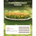 thumbnail image 2 of VEVOR Faux Stone Landscape Edging, 46.4 x 2.2 in Realistic Lawn Edging, Flexible Brick-Sized Garden Edging Border with Anchoring Spikes, Fade-Resistant Yard Edging for Driveways Walkway Brown, 2 of 9
