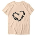 thumbnail image 2 of OKBOP Womens Tops Plus Size Yellow Easter Love Short Sleeve Crew Neck T-Shirts Ladies Shirts and Tops, 2 of 3