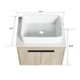 thumbnail image 5 of 24 " Modern Design Float Bathroom Vanity With Ceramic Basin Set, Wall Mounted White Oak Vanity With Soft Close Door,KD-Packing,KD-Packing,2 Pieces Parcel(TOP-BAB321MOWH), 5 of 9