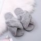 thumbnail image 2 of Pantuflas mullidas de gran tamaño para mujer, otoño e invierno, suela plana, para uso en interiores y exteriores, 2 of 6