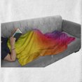 thumbnail image 6 of Rainbow Soft Flannel Fleece Blanket, Vibrant Neon Colors Circles Rounds Dots Radiant Composition Iridescent Effect Print, Cozy Plush for Indoor and Outdoor Use, 70" x 90", Multicolor, by Ambesonne, 6 of 6