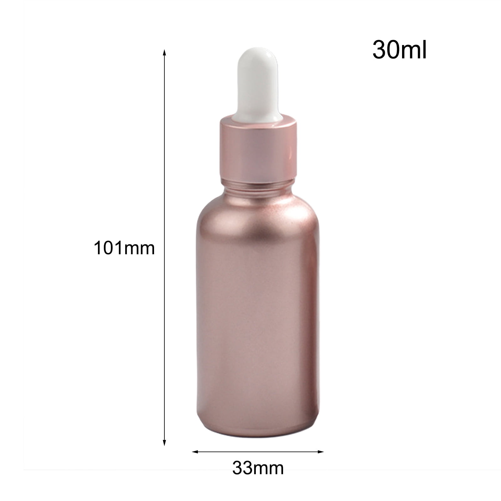 1pc Rose Gold Glass Essential Oil Dropper Bottles 10ML 15ML 30ML Empty Cosmetic Packaging Perfume Bottles
