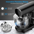 thumbnail image 4 of LINKChef Stand Mixer, 5.3 QT 6-Speed Tilt-Head Electric Stand Mixer, 3-In-1 Kitchen Mixer with Bowl, Dough Hook, Whisk and Beater, Black, 4 of 7